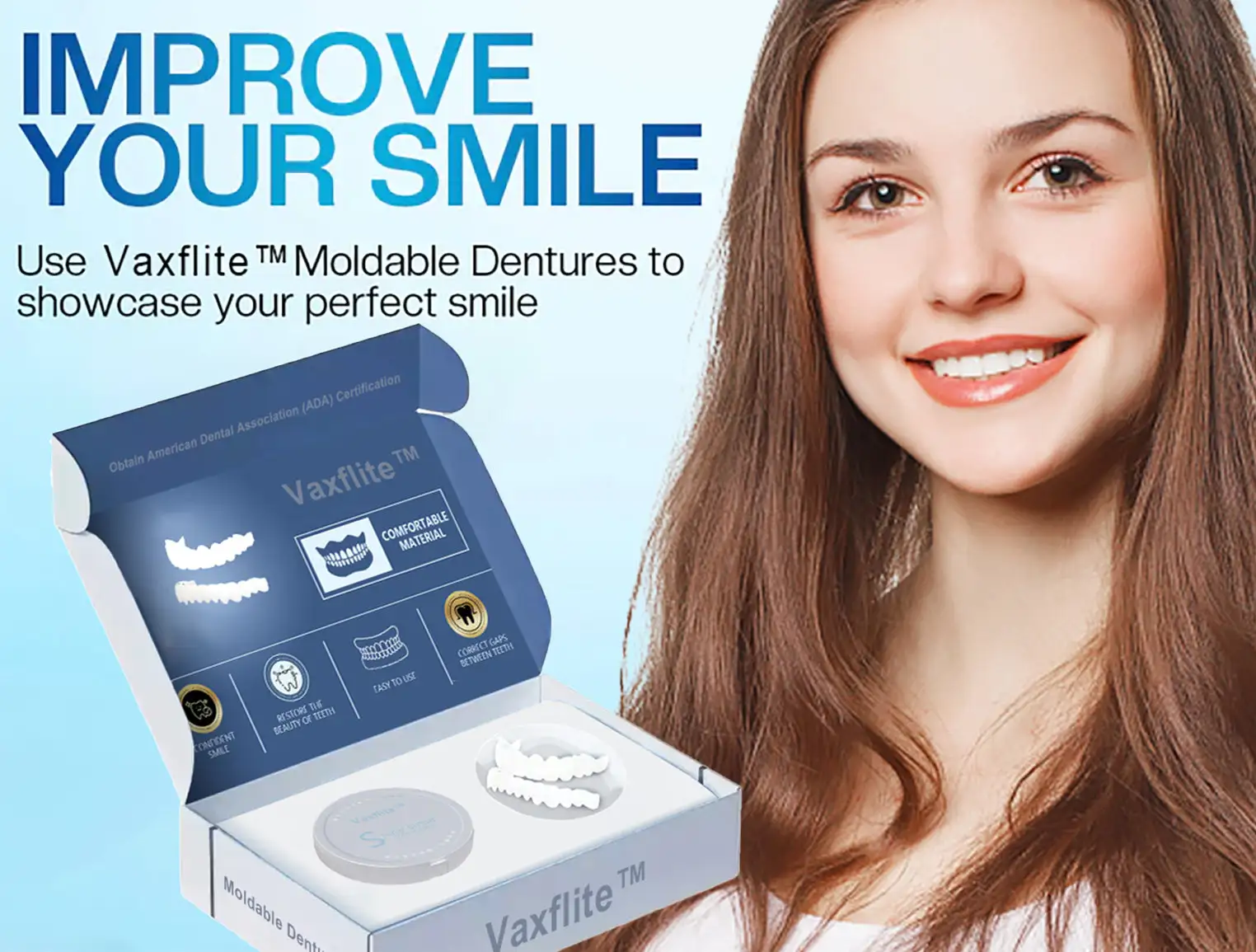 Official Store | VAXFLITE™ Moldable Veneers⭐Obtain American Dental Association (ADA) Certification ✅