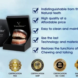 🌟 Vaxflite™ – Custom-Crafted Dentures That Feel as Natural as They Look👩‍🔬