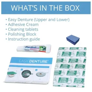 Easy Denture Set, Comfortable Smile Makeover - Made and Shipped from the USA🍀