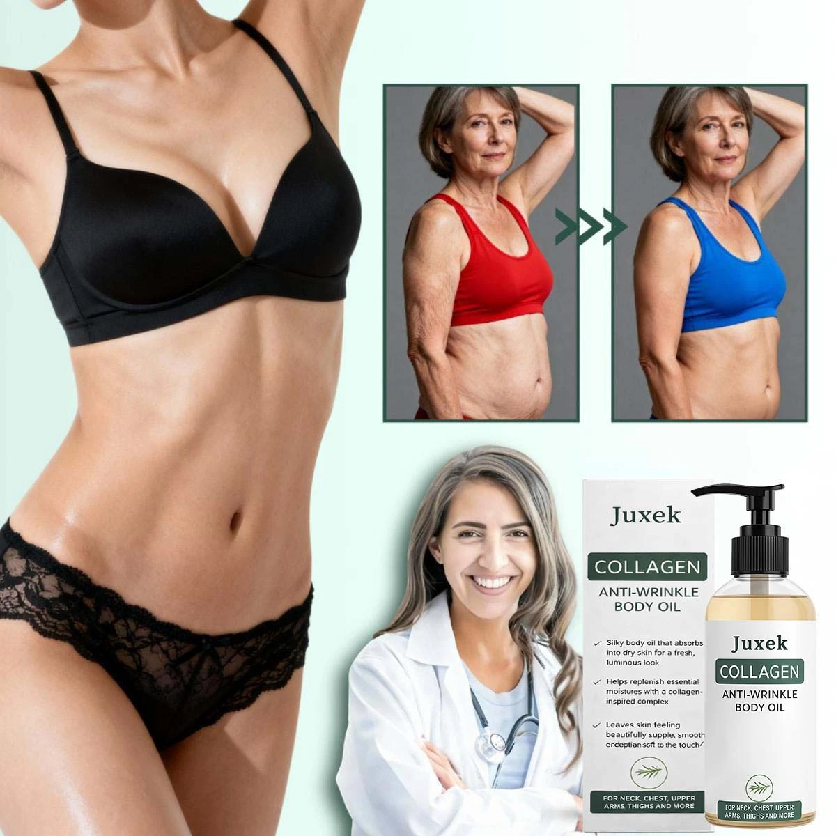JUXEK Collagen Oil | Tightens and lifts sagging skin by 98% within 24 hours