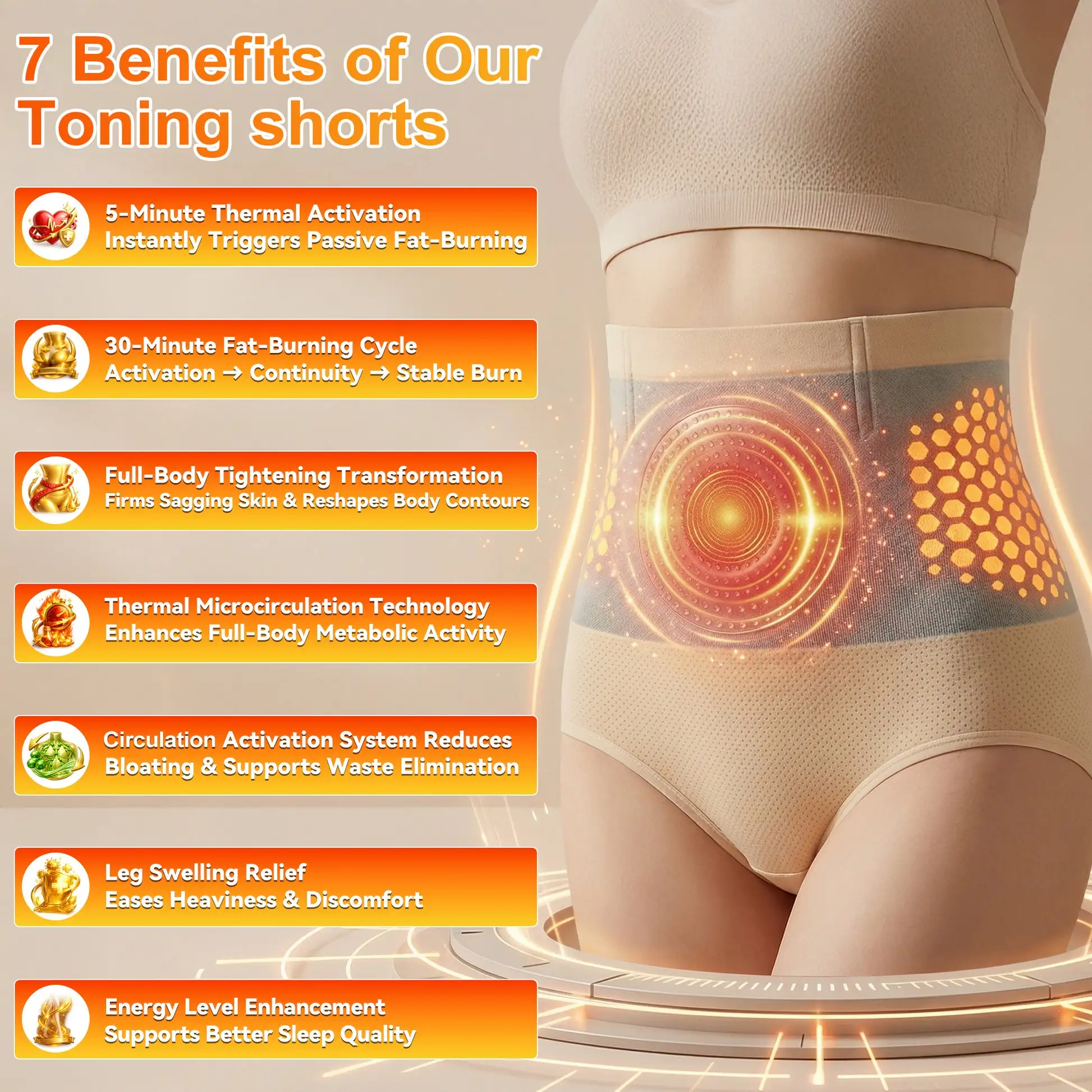 SOLENROA® 2026 New Release Moringa & Berberine 4‑In‑1 Micro‑Particle Sculpting & Fat‑Burn Shorts