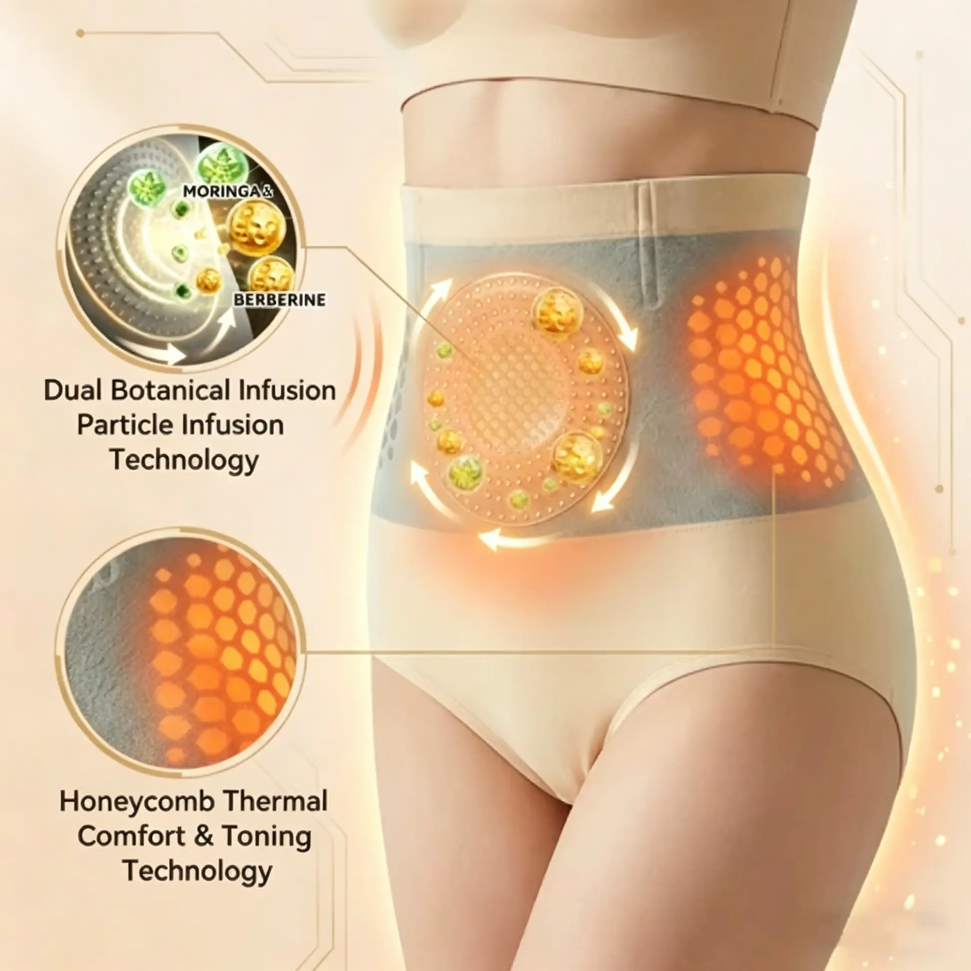 SOLENROA® 2026 New Release Moringa & Berberine 4‑In‑1 Micro‑Particle Sculpting & Fat‑Burn Shorts