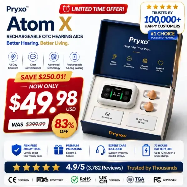 Pryxo™ Smart AI Hearing Aid 2026 | Clear Sound