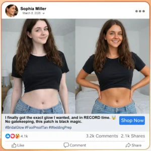 sunless tanning microneedle patch